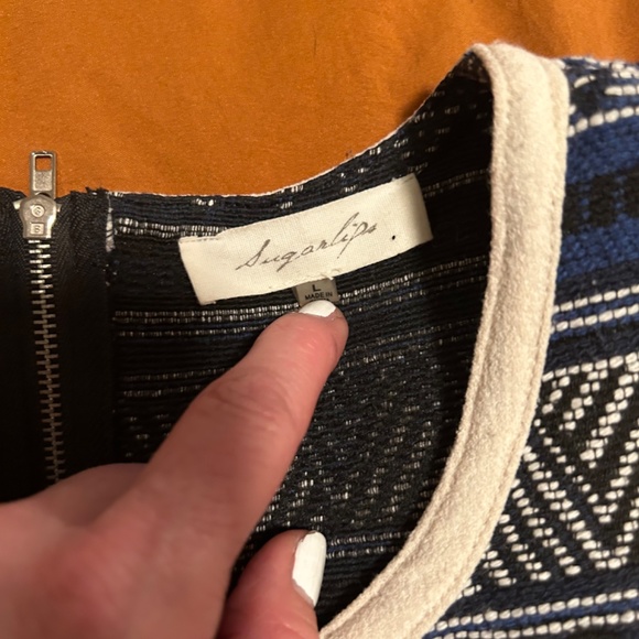 Long dress blue skirt with Brocade like top - Picture 6 of 7